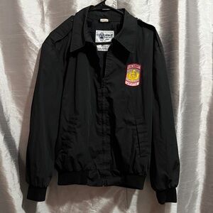 Collection B Black Military Jacket with Red Patch